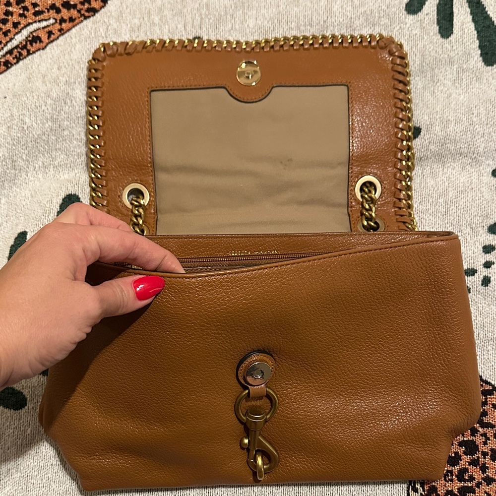Rebecca Minkoff  Edie flap with woven shoulder chain adjustable cross body bag - Picture 2 of 10